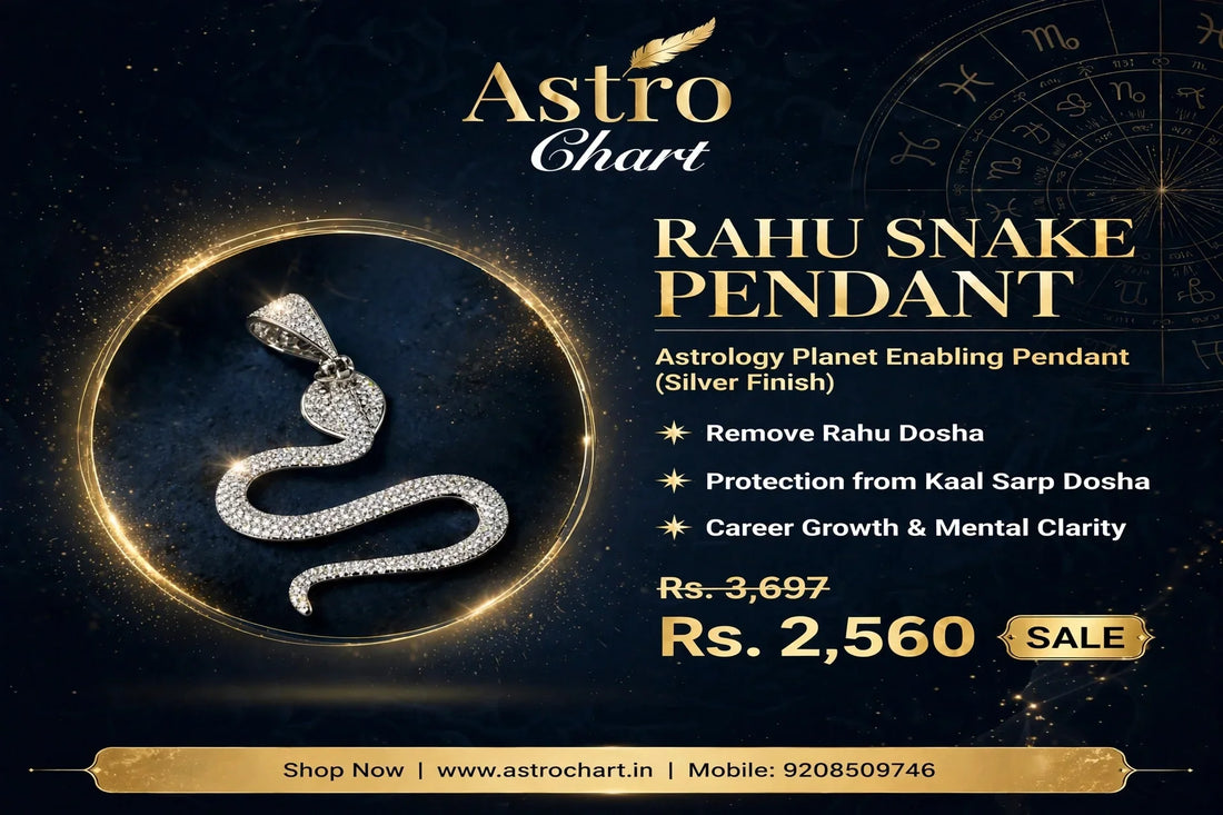 Rahu Snake Pendant (Silver Finish)