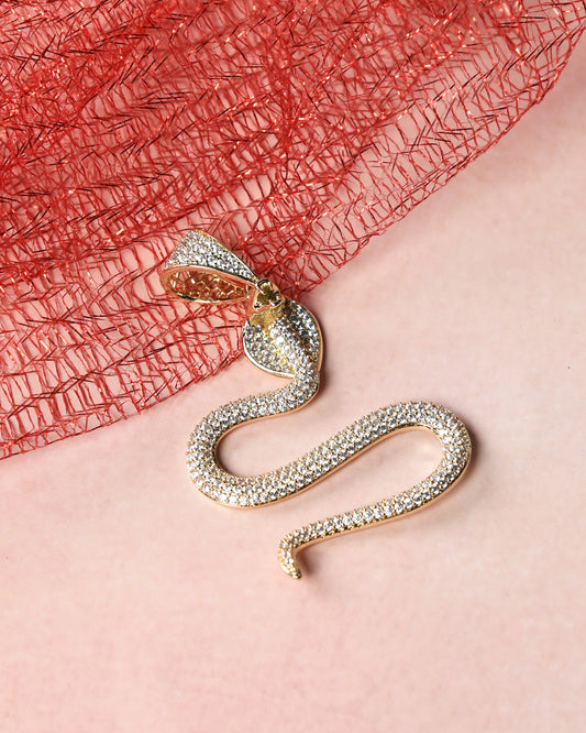 Rahu Snake Pendant – Astrology Planet Enabling Pendant (Gold Finish)
