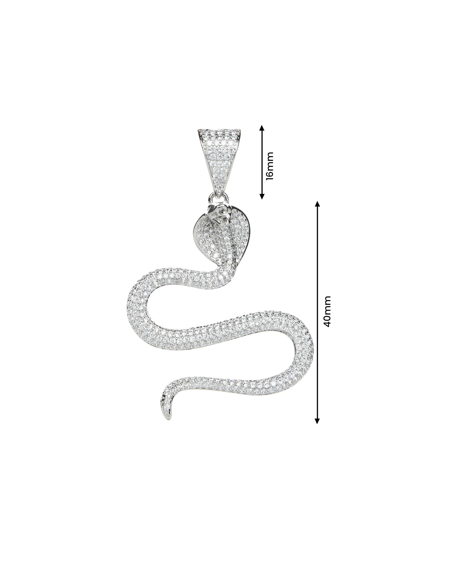 Rahu Snake Pendant – Astrology Planet Enabling Pendant (Silver Finish)